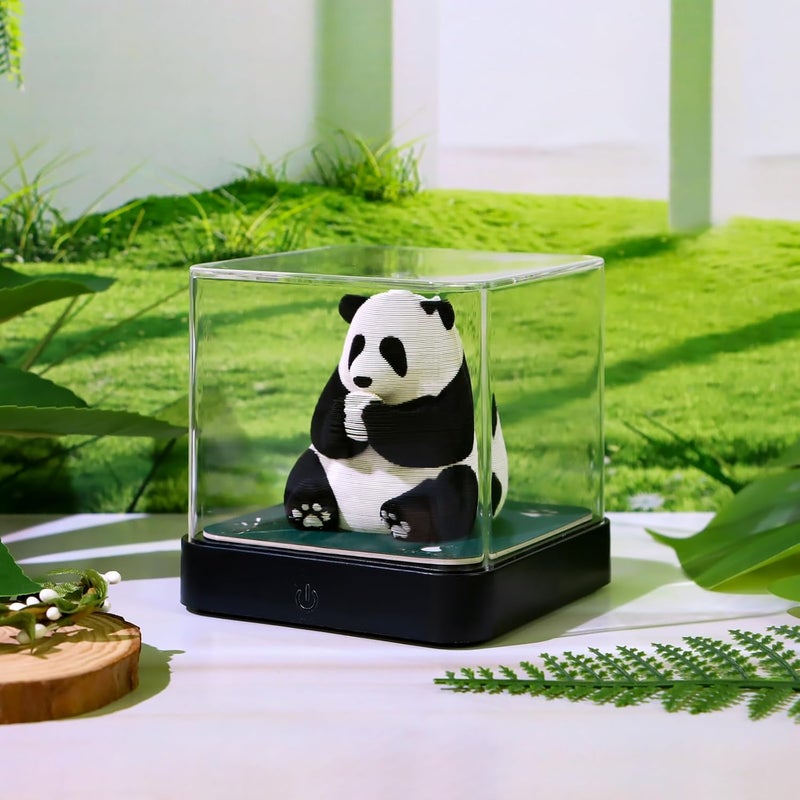 MACTANO 3D Art Calendar 2026, Creative Time Piece Calendar Panda Memo Pad Rip Away Paper Carving DIY Sticky Note - Image 2